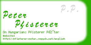 peter pfisterer business card